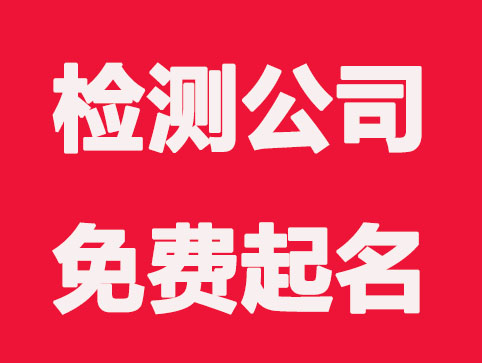 检测公司免费起名字大全